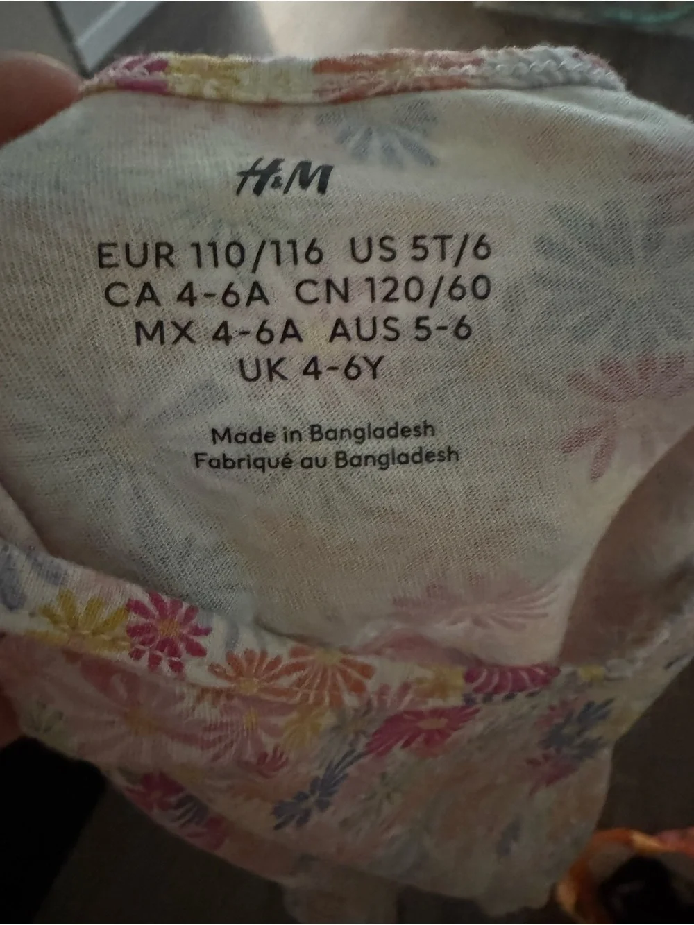 H&M Pink, Orange & Blue Daisy Print Tank Dress